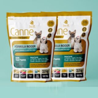 2 Pacotes de Canne Nutrition And Quality - (2x 3kg) - Alimento para Cães Adultos de Pequeno Porte