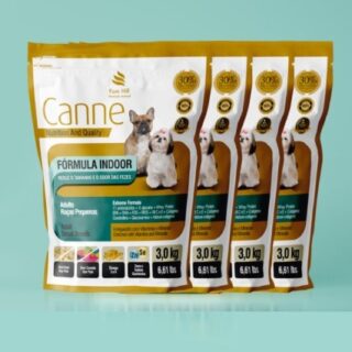 4 Pacotes de Canne Nutrition And Quality - (4x 3kg) - Alimento para Cães Adultos de Pequeno Porte